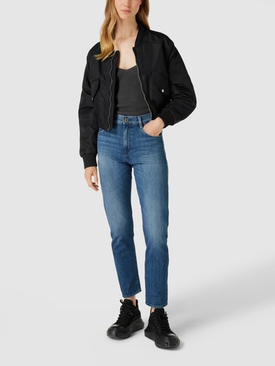 G-Star Raw Jeans met labelpatch van leer, model 'Virjinya' Jeansblauw - 1