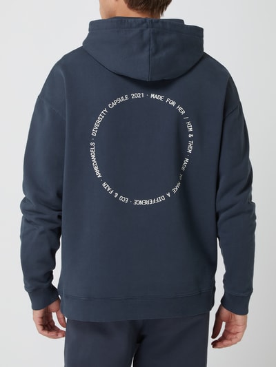 Armedangels Hoodie met tekst, model 'Maali'  Jeansblauw - 5