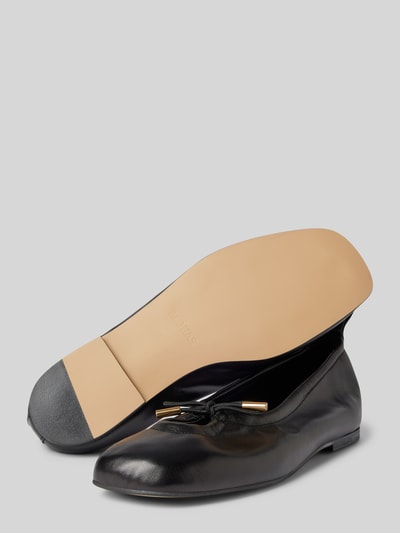 ALOHAS Ballerinas aus Leder mit Schleifen-Applikation Modell 'ROSALIND' Black 3