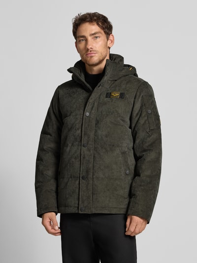 PME Legend Gewatteerd jack van corduroy met labeldetail Leem - 4