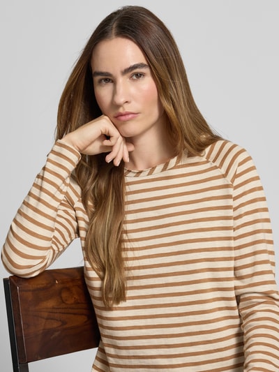 Smith and Soul Bluzka z długim rękawem z dekoltem okrągłym Piaskowy 3