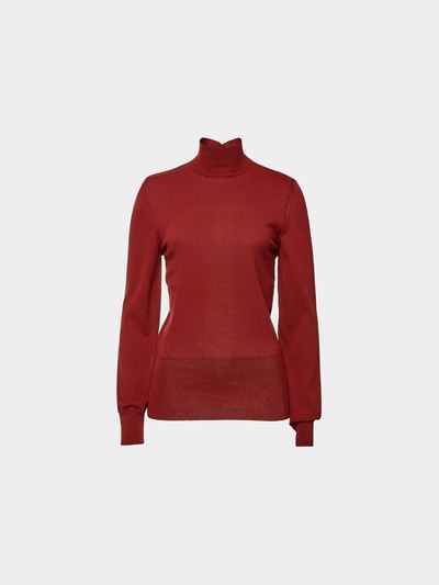 Jacquemus Rollkragenpullover mit Cut-Outs Bordeaux Rot 1