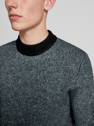 Jack & Jones Strickpullover mit Label-Detail Modell 'COSPACE' Marine 3