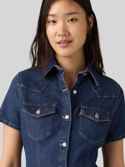 Levi's® Dopasowana sukienka casualowa z tkaniny stylizowanej na denim model 'TRACE' Jeansowy niebieski 3