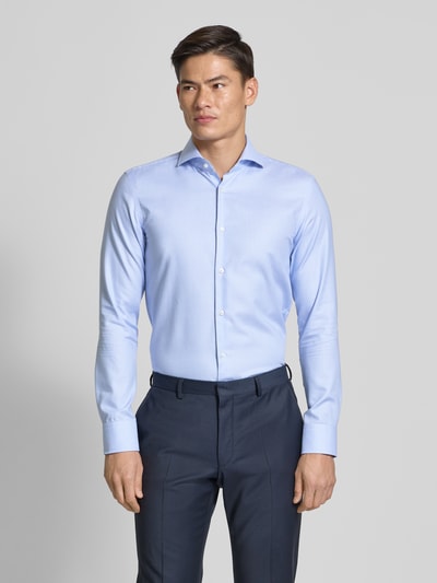 BOSS Koszula biznesowa o kroju slim fit z czystej bawełny Błękitny 4