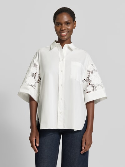 Essentiel Antwerp Relaxed Fit Kurzarmbluse aus reiner Baumwolle Modell 'KALI' Weiss 4