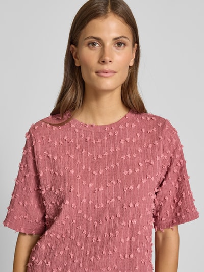 Jake*s Collection T-Shirt mit Zierbesatz Altrosa 3