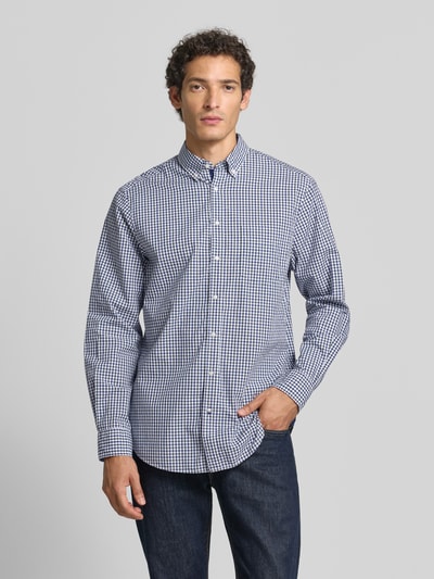 Christian Berg Men Koszula casualowa o kroju regular fit z kołnierzykiem typu button down Butelkowy zielony 4