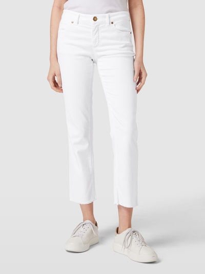 SEDUCTIVE Jeans mit ausgefransten Beinabschlüssen Modell 'CLAIRE CROPPED' Weiss 4