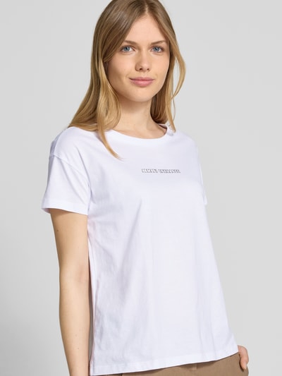 ARMANI EXCHANGE T-shirt z detalem z logo Biały 3