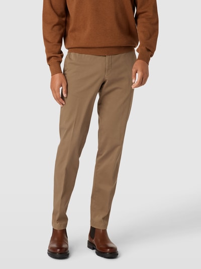 Hiltl Regular fit chino in effen design, model 'Tilo' Hazelnoot - 4