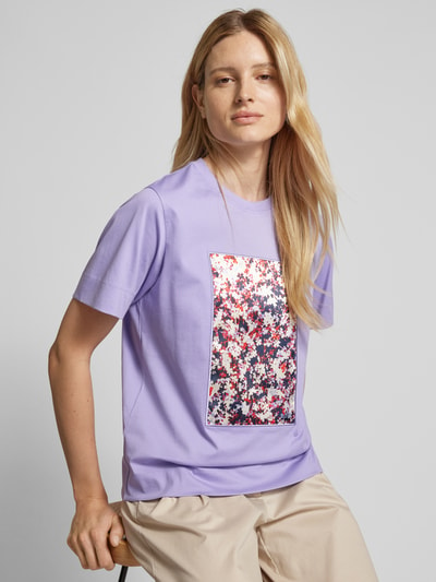 BOSS T-shirt met motiefprint Lila - 3