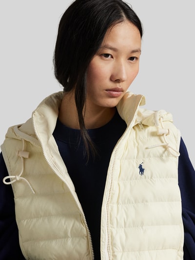 Polo Ralph Lauren Kamizelka pikowana o kroju regular fit z wyhaftowanym logo Écru 3