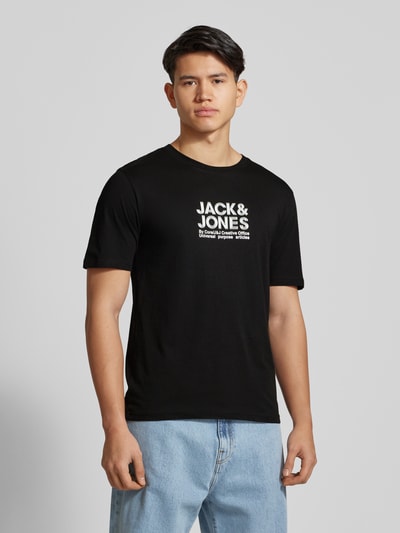 Jack & Jones T-shirt z nadrukiem z logo model ‘CODYNAMIC’ Czarny 4