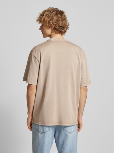 Pegador Oversized T-shirt met labelstitching, model 'SIGNAR' Donkergrijs - 5