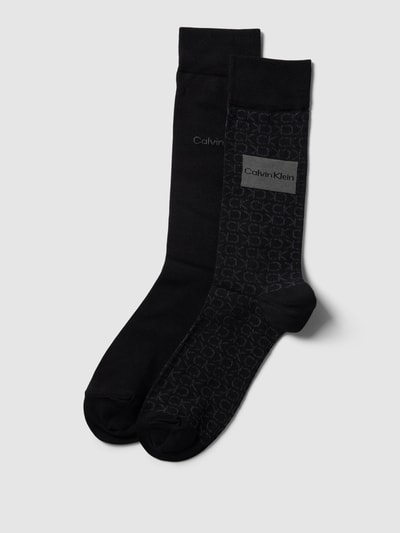 CK Calvin Klein Socken mit Label-Details im 2er-Pack Black 1
