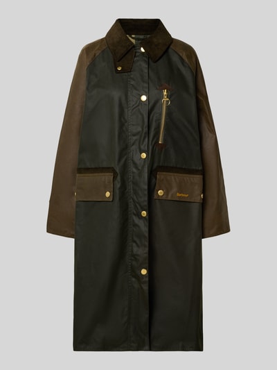 Barbour Regular Fit Mantel aus reiner Baumwolle Modell 'EVETTE' Oliv 2