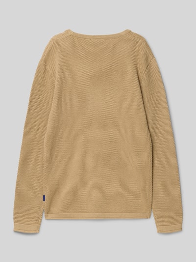 Only & Sons Regular fit gebreide pullover van puur katoen, model 'PANTER' Beige - 3