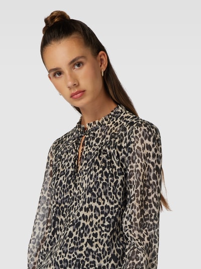 Only Blusenshirt mit Leopardenmuster Modell 'Ditsy' Black 3