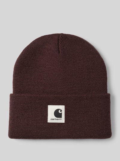 Carhartt Work In Progress Beanie mit Label-Patch Modell 'Ashley' Dunkelbraun 1