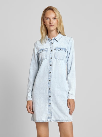 Vero Moda Jeansjurk met doorknoopsluiting, model 'JENNIE' Lichtblauw - 4