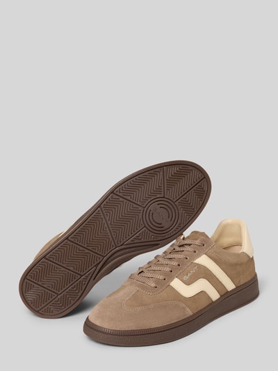 Gant Sneakers van leer met vetersluiting, model 'Cuzmo' Taupe - 4