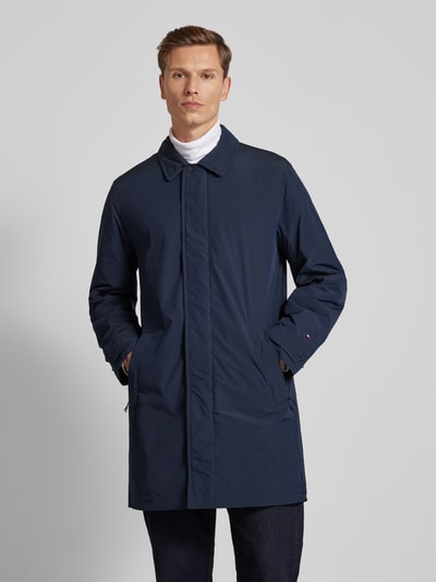 Tommy Hilfiger Gewatteerde lange jas met kentkraag Marineblauw - 4