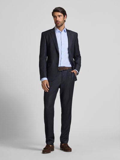 Jake*s Slim Fit Businesshemd mit extra langem Arm Bleu 1