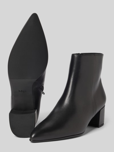 Högl Ankle Boots aus Leder mit Blockabsatz Black 4
