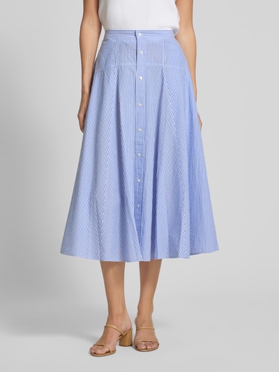 Polo Ralph Lauren Midirock mit Knopfleiste Blau 4