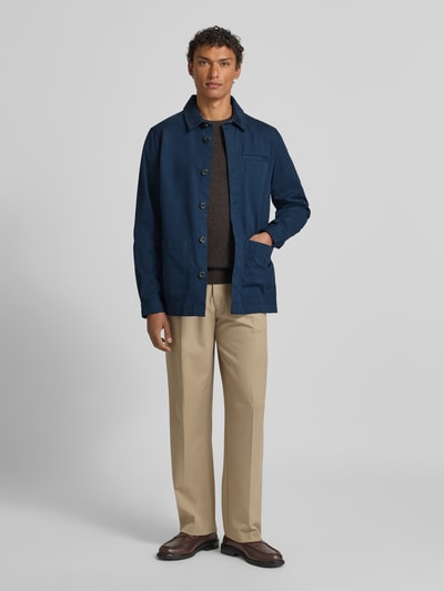Barbour Regular Fit Hemdjacke aus reiner Baumwolle Marine 1