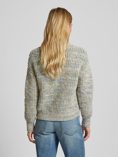 Jake*s Casual Strickpullover mit überschnittenen Schultern Bleu 5