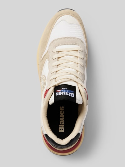 Blauer USA Sneakers met contrastgarnering, model 'RAYO' Beige - 3