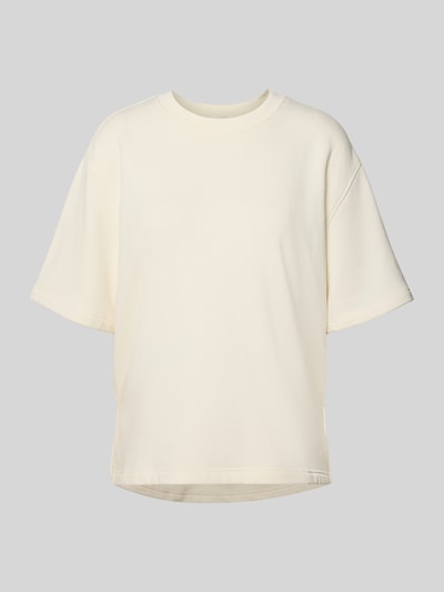 Produktfoto, Sweatshirt mit Rundhalsausschnitt und 1/2-Arm von Rich & Royal aus Baumwoll-Mix mit Stretch-Anteil, Relaxed-Fit, in Creme.