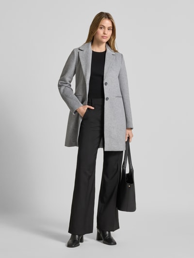 Tom Tailor Denim Slim Fit Mantel mit Woll-Anteil Hellgrau 1