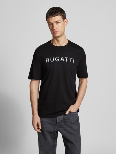 bugatti T-Shirt mit Label-Print Black 4