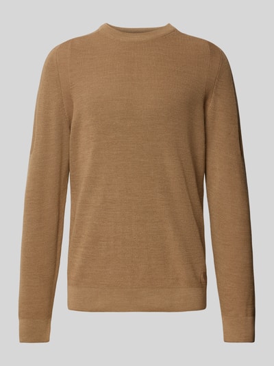 Brax Strickpullover mit Label-Detail Modell 'ROY' Camel 2