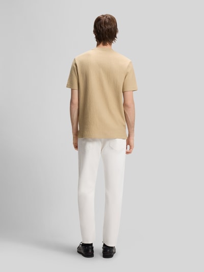 HUGO Regular Fit T-Shirt aus Baumwoll-Mix Beige 5