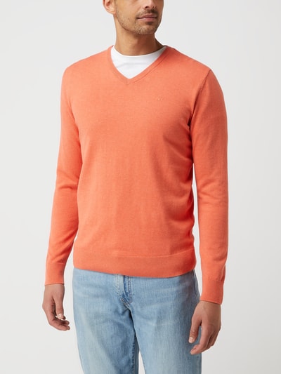 Tom Tailor Pullover aus Baumwolle Orange Melange 4