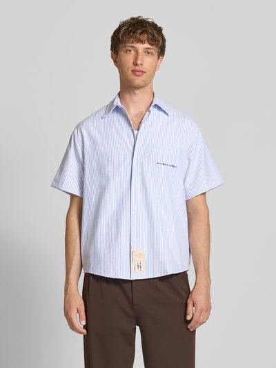 ANOTHER COTTON LAB Oversized Freizeithemd mit Brusttasche Hellblau 5