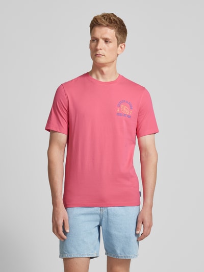 Scotch & Soda T-Shirt mit Label-Print Pink 4