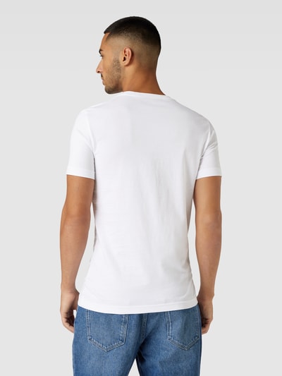 Calvin Klein Jeans T-Shirt mit Label-Print Weiss 5