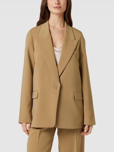 Esprit Collection Żakiet z kołnierzem z klapami Khaki 4