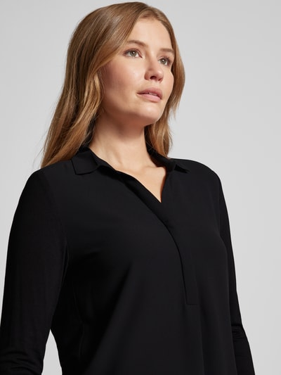 OPUS Slim fit blouse met platte kraag, model 'Frera' Zwart - 3