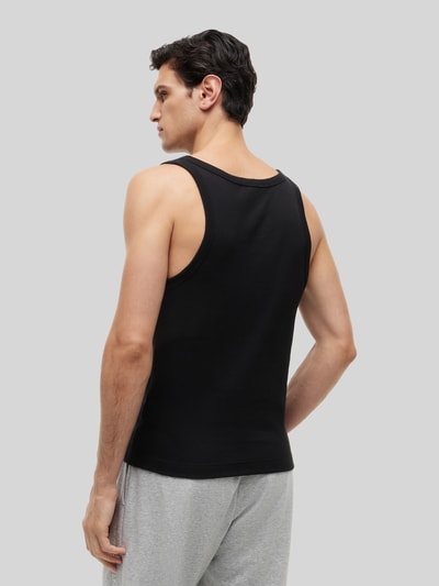 Tommy Hilfiger Koszulka na ramiączkach o kroju regular fit z mieszanka bawełny z wyhaftowane logo Czarny 5