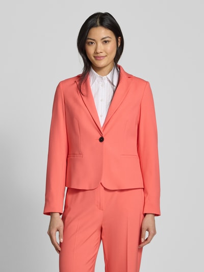 comma Regular Fit Blazer mit Reverskragen und Knopfverschluss Koralle 4