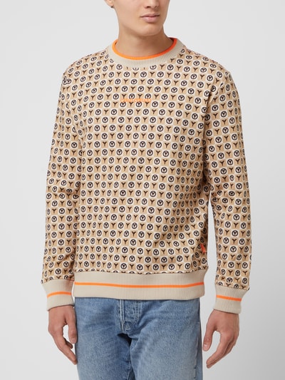 CARLO COLUCCI Sweatshirt mit Logo-Muster Sand 4