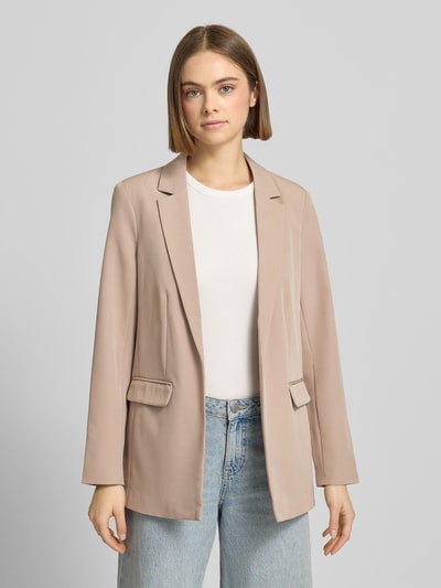 PIECES Loose Fit Longblazer mit Abnähern Modell 'BOZZY' Taupe 4