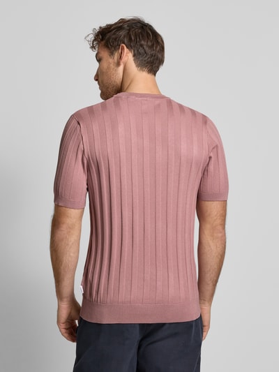 Lindbergh T-Shirt mit Strukturmuster Rosa 5