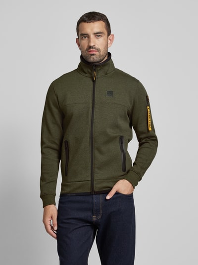 PME Legend Sweatjack met opstaande kraag Olijfgroen - 4